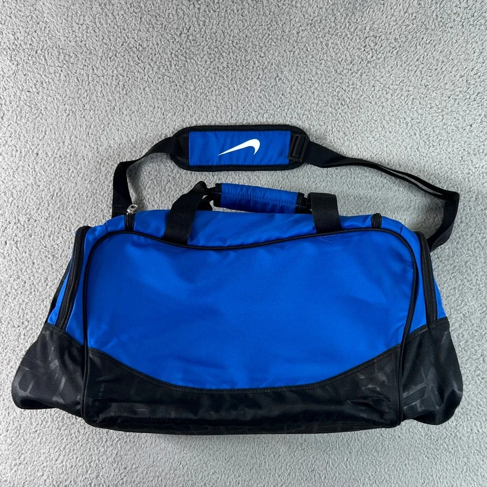 Nike Team Training Duffel Bag Unisex Medium Blue Black Vintage NWT